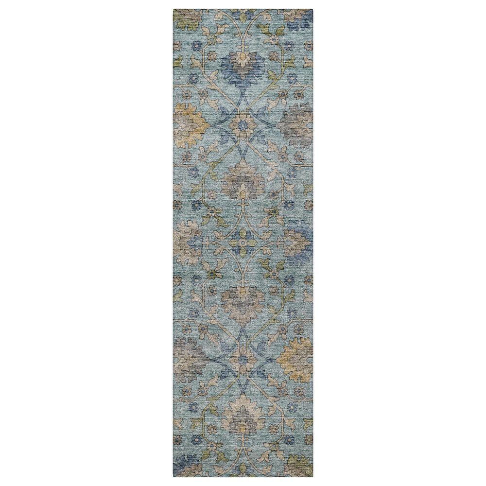 Dalyn Rug Company Silk Road Denim, Sky, Gray, Gold, Ivory and Fern 2"3" x 7"6" Runner, , large