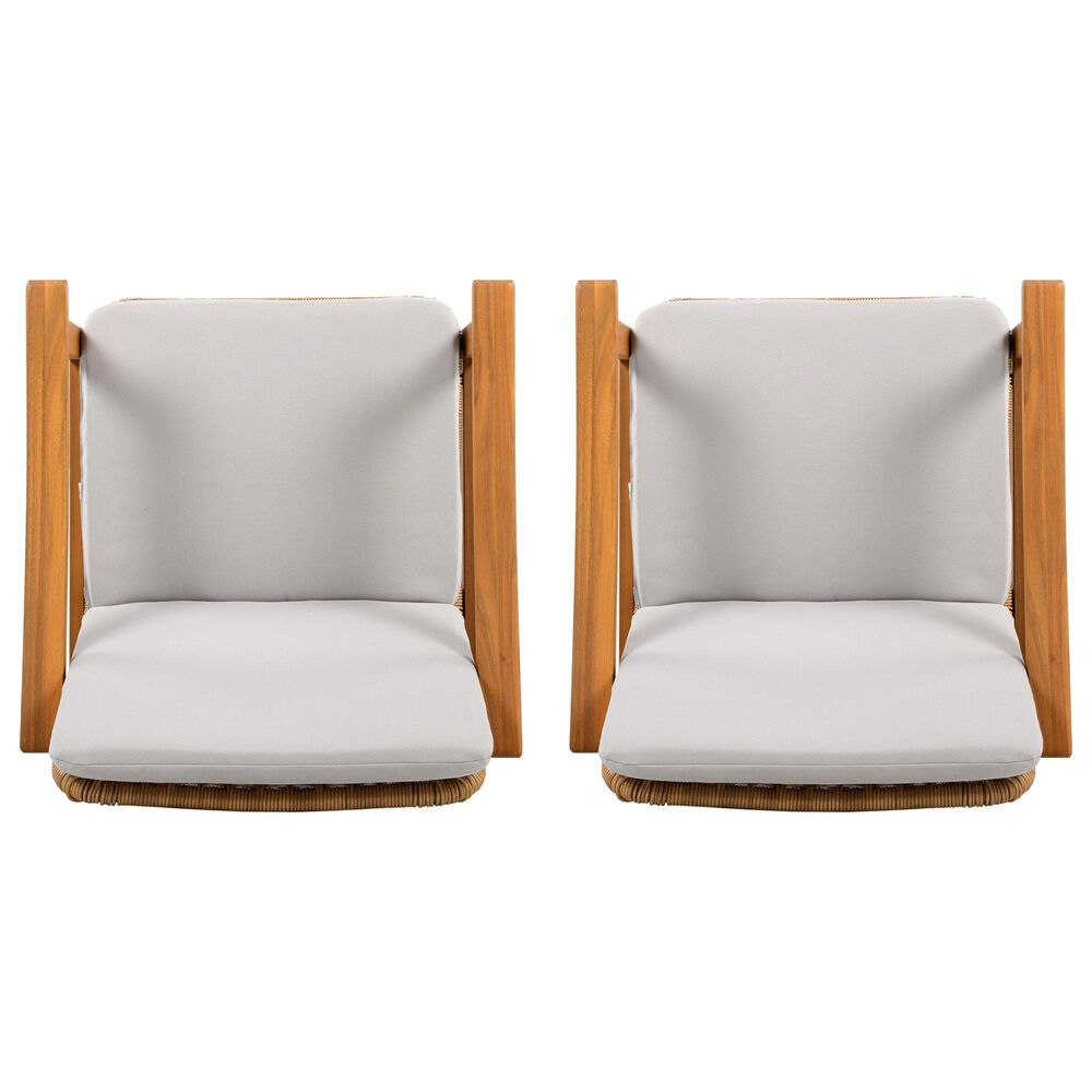 Hearth and Haven Outdoor Dining Chair in Grey (Set of 2), , large
