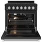 Thor Kitchen Gordon Ramsay 6 Cu. Ft. Professional Liquid Propane Range with Stainless Steel Handle Kit in Black, , large
