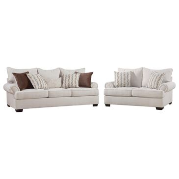 Northwestern Mallory 2-Piece Stationary Living Room Set in Chalk, , large