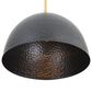 Golden Lighting Shepard 1-Light Pendant with Matte Black Shade in Modern Brass, , large