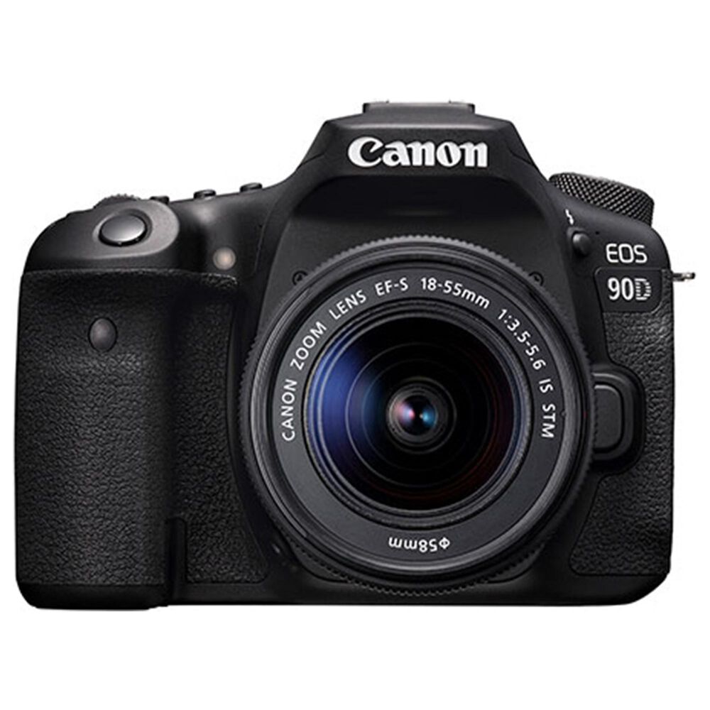 Canon EOS 90D DSLR Camera with 18-55mm Lens in Black, , large