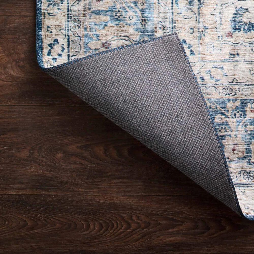 Loloi II Layla LAY07 2'6" x 7'6" Blue and Tangerine Runner NFM