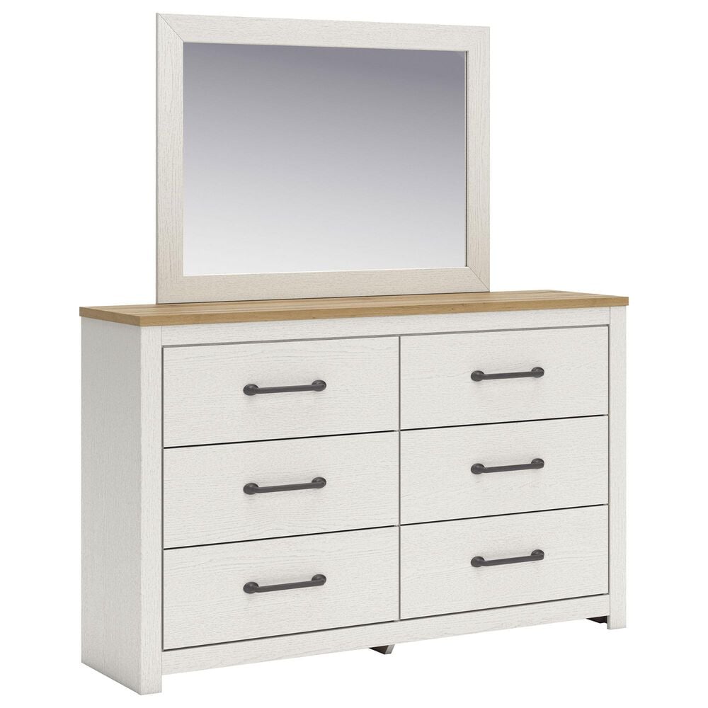 Ashley Linnocreek 3-Piece Twin Bedroom Set in White and Warm Brown, , large