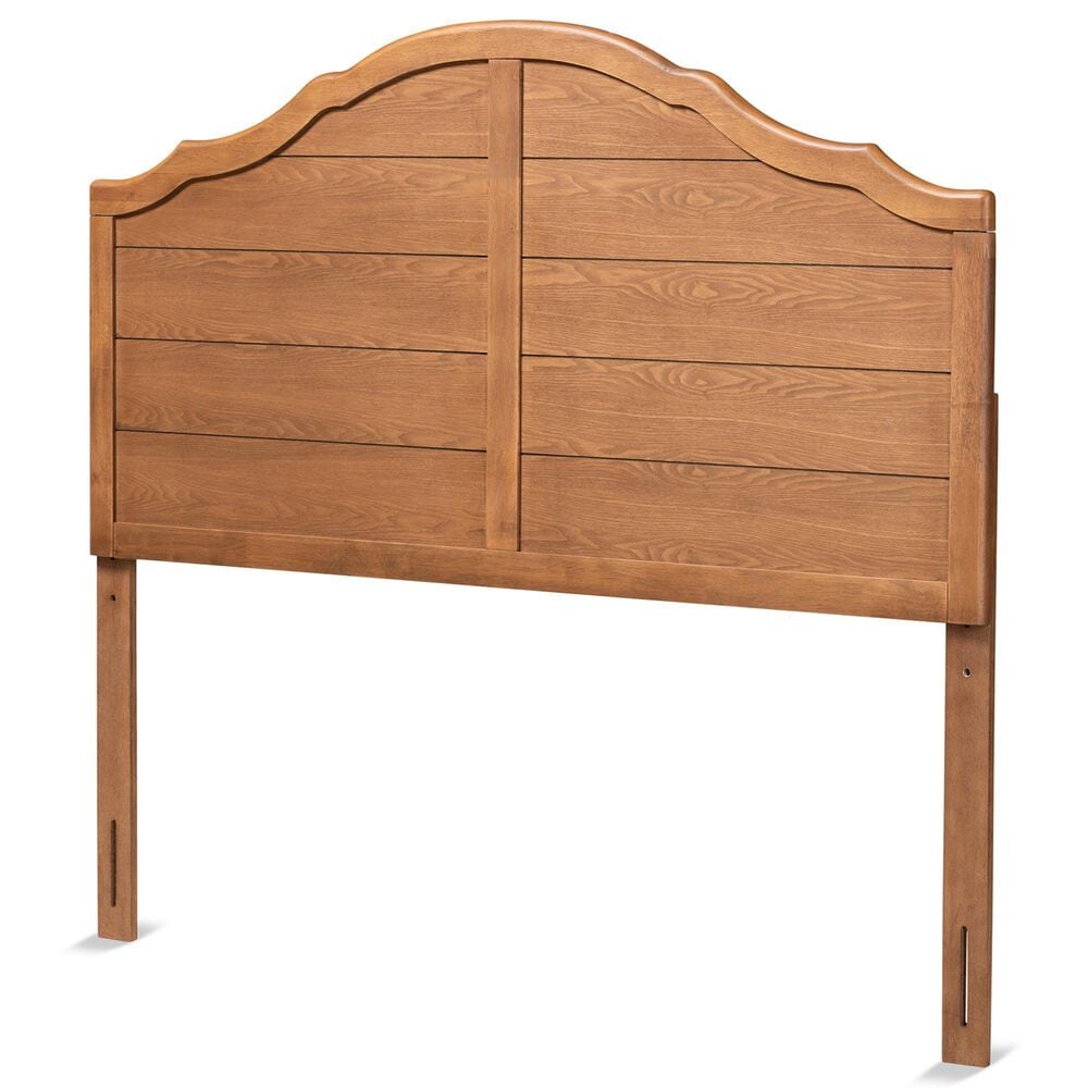 Baxton Studio Clive Full Panel Headboard in Ash Walnut, , large