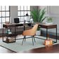 Sauder International Lux L-Shaped Desk in Umber Wood, , large