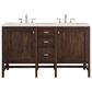 James Martin Vanities Addison 60" Double Bathroom Vanity in Mid-Century Acacia with 3 cm Lime Delight Quartz Top and Rectangular Sinks, , large