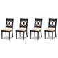 Baxton Studio Lucie Side Chair with Sand Cushion in Espresso Brown (Set of 4), , large