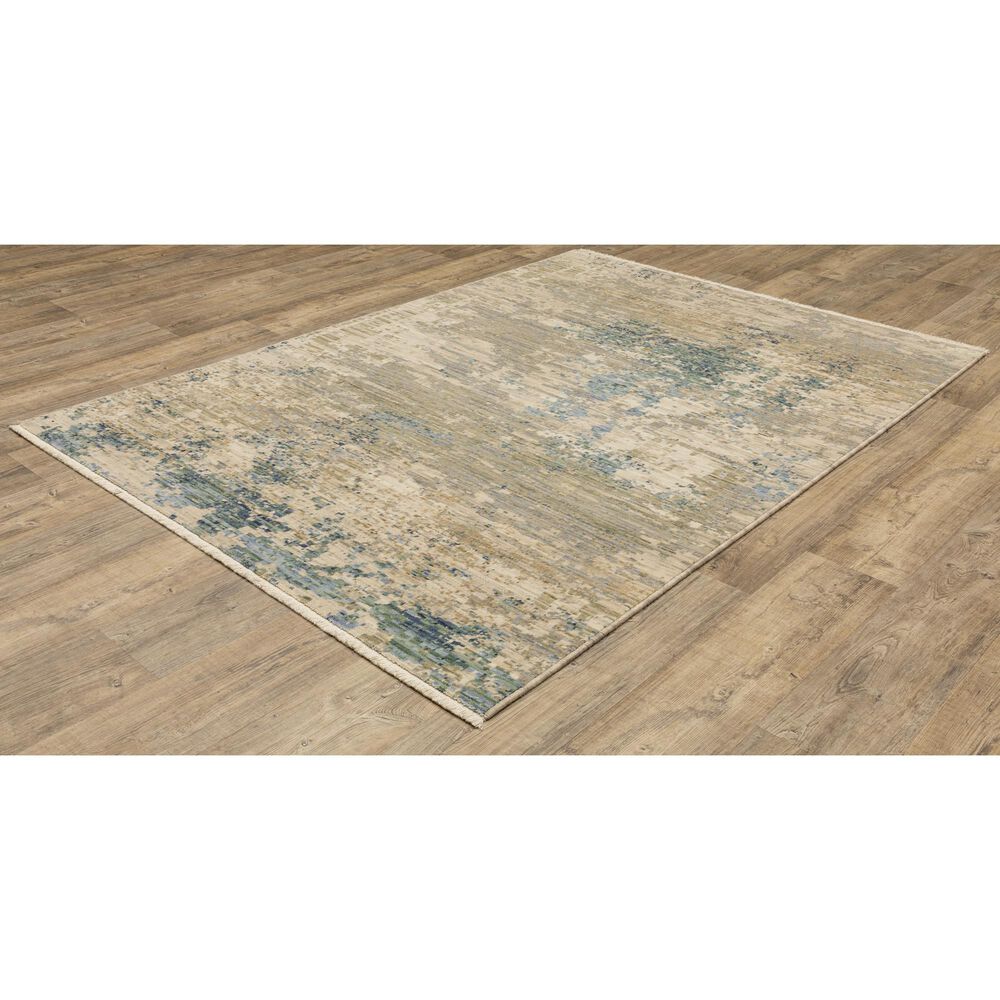 Oriental Weavers Soleri 3&#39;3&quot; x 5&#39; Beige and Blue Area Rug, , large