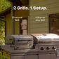 Tytus Anaheim and Emberwood 3-Piece Modular Duo with Charcoal Grill in Gunmetal Gray, , large