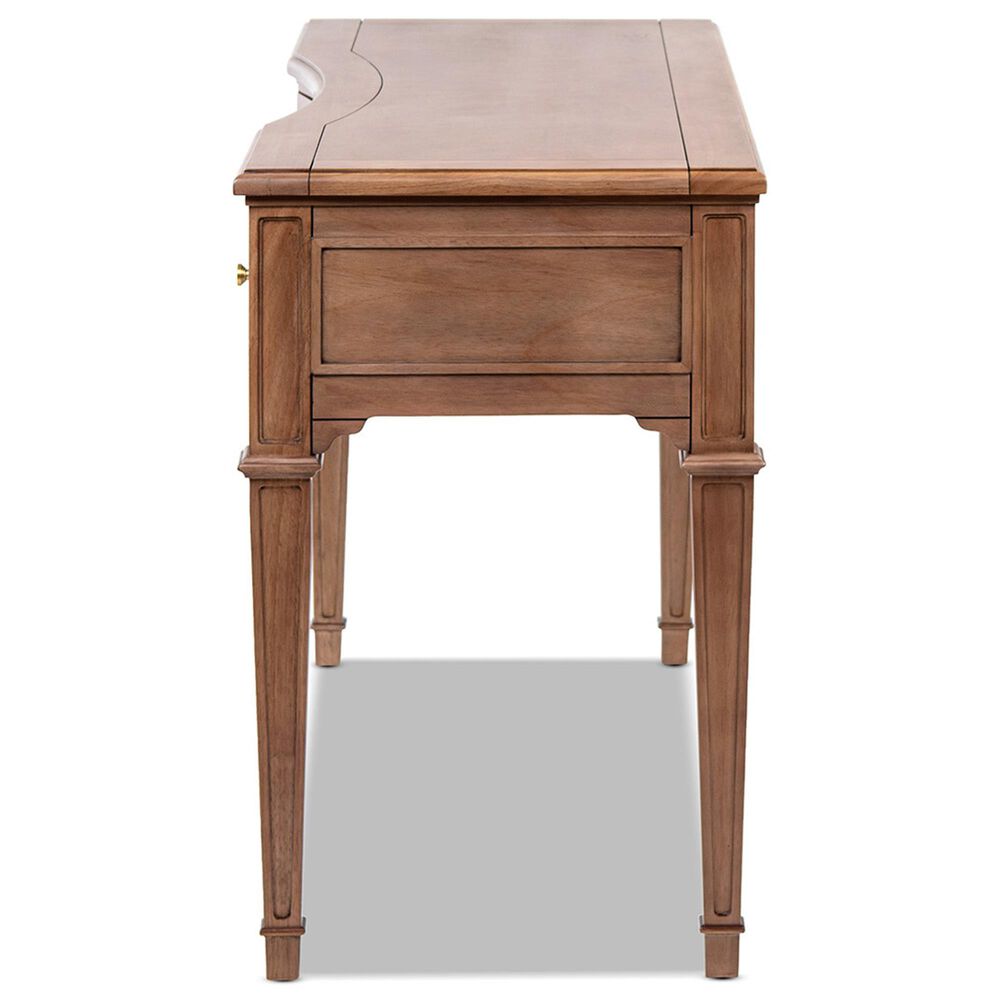 Jennifer Taylor Home Dauphin 55" 3-Drawer Executive Desk in Brown, , large