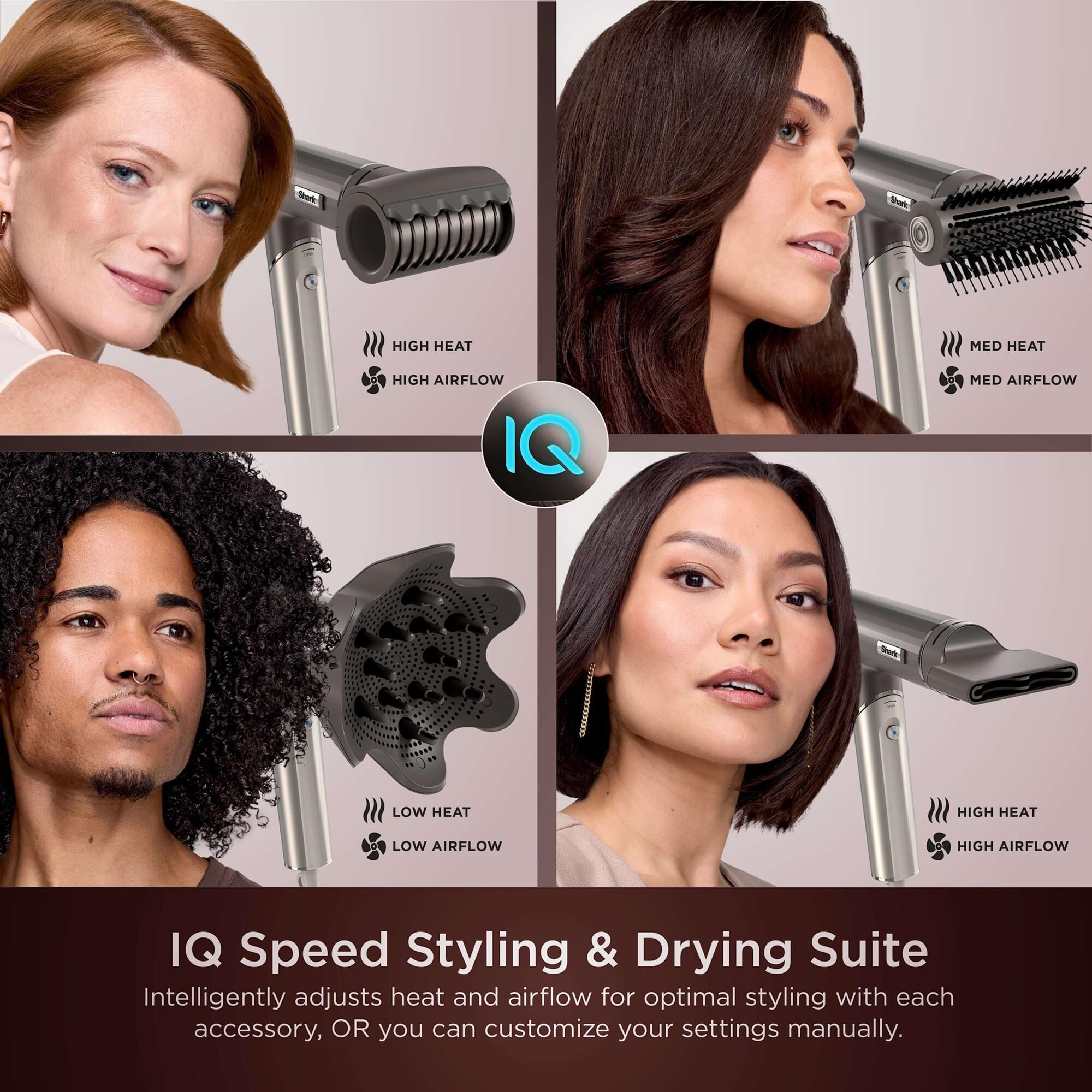 Shark SpeedStyle Pro Flex Hair Dryer System in Metallic Gray