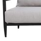 Hearth and Haven Modern Outdoor Bench Sofa with Cast Silver Cushion in Ember Black, , large