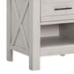 DaVinci Emory Farmhouse 1-Drawer Nightstand in White Driftwood, , large