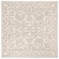 Safavieh Micro-Loop MLP507F 5" Square Light Grey and Ivory Area Rug, , large