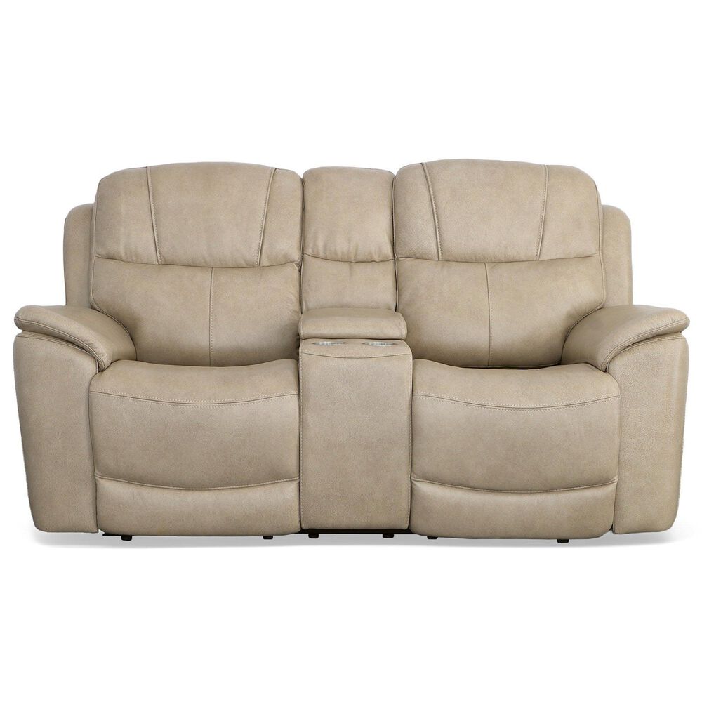Flexsteel Crew Power Sofa and Loveseat Set in Pebble, , large