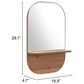 Zuo Modern Meridian Mirror in Gold and Brown, , large