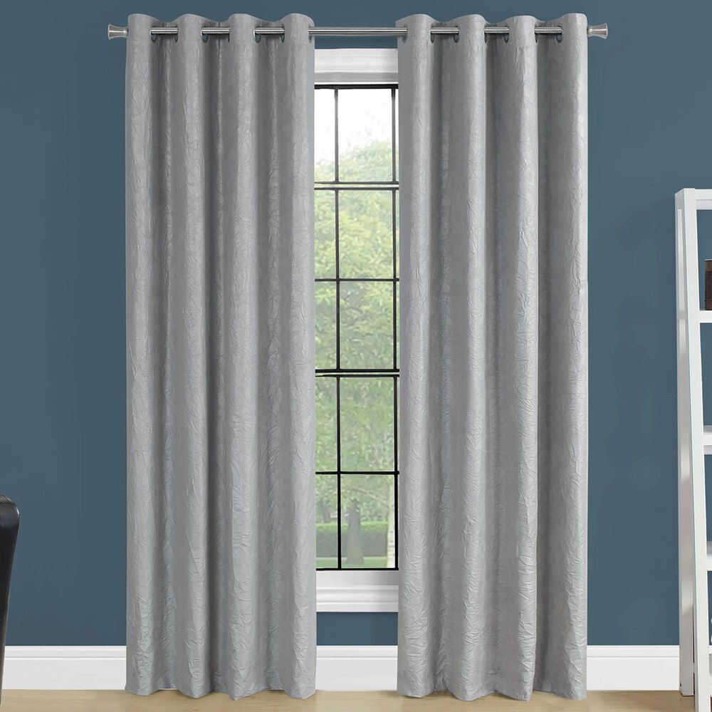 Monarch Specialties 52&quot; x 84&quot; Curtain Panel in Silver &#40;Set of 2&#41;, , large