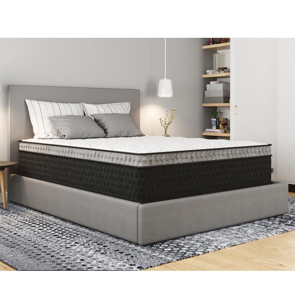 Hearth and Haven Diamond Nova Lux Medium Hybrid Euro Top Queen Mattress, , large
