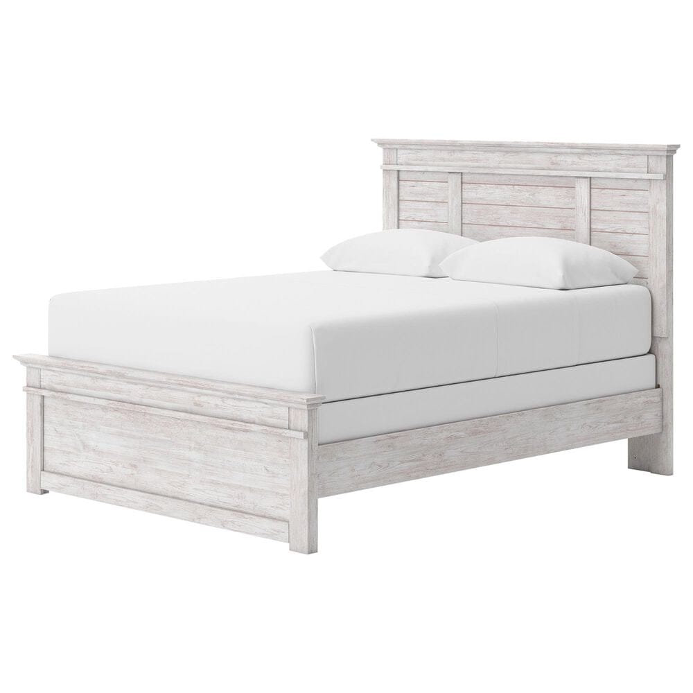 Ashley Makidern Queen Panel Bed in Whitewash, , large