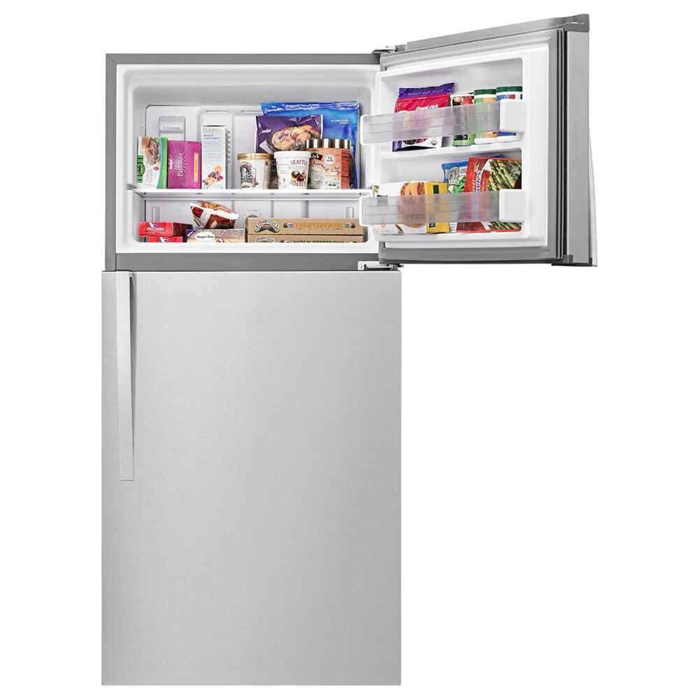 Whirlpool 19 Cu. Ft. Top-Freezer Refrigerator with LED Interior Lighting in Stainless Steel, , large