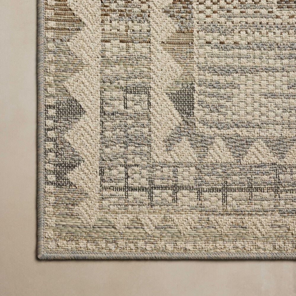 Loloi Saylor Ivory and Granite 6'3" x 9'2" Indoor/Outdoor Area Rug, , large