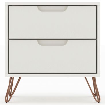 Dayton Rockefeller 2 Drawer Nightstand in Off White, , large