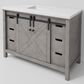 Lexora Home Marsyas 48" Single Bathroom Vanity in Ash Grey with White Quartz Top and Rectangular Sink, , large