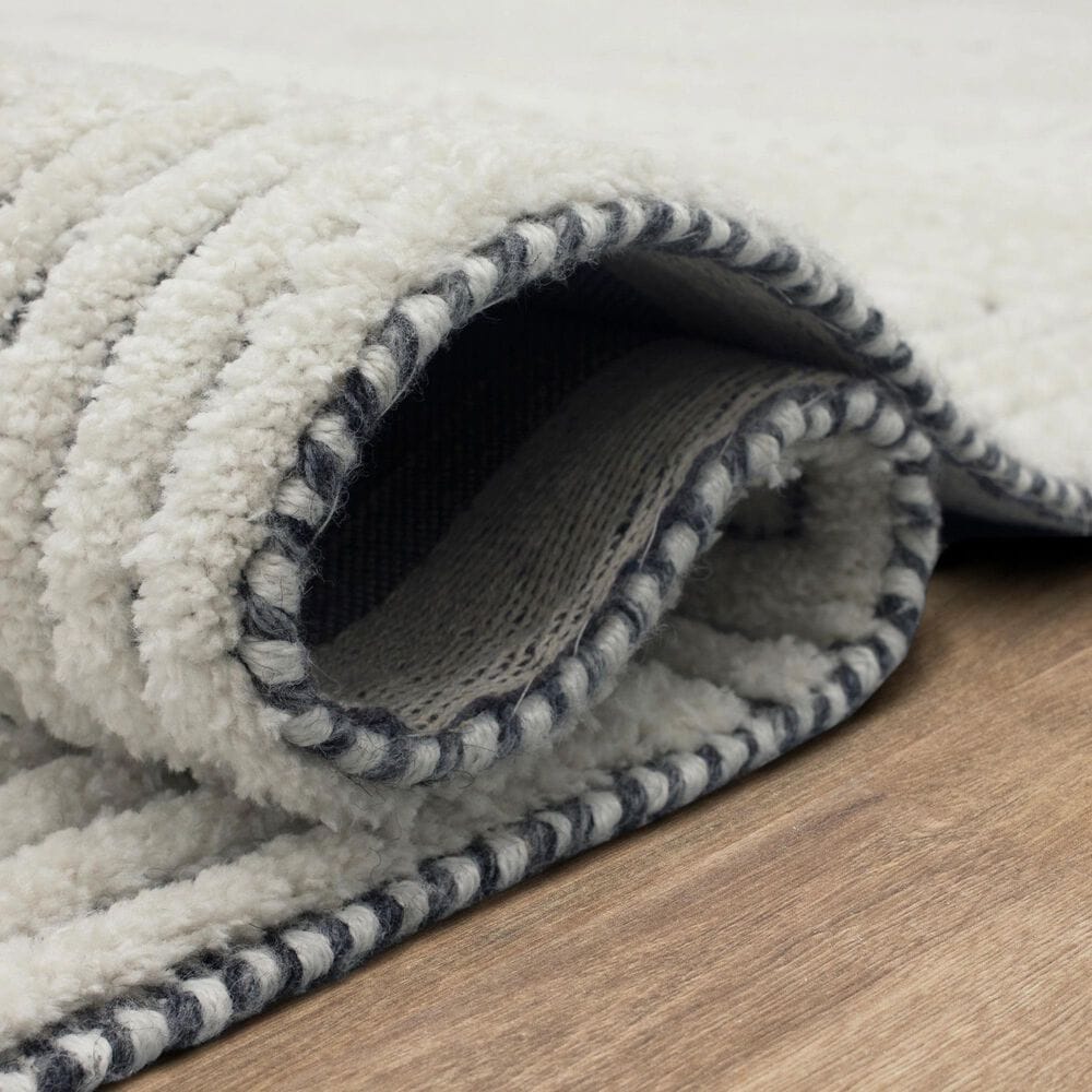 Drew and Jonathan Home Sirocco Algiers 6&#39; x 9&#39; Black and White Area Rug, , large