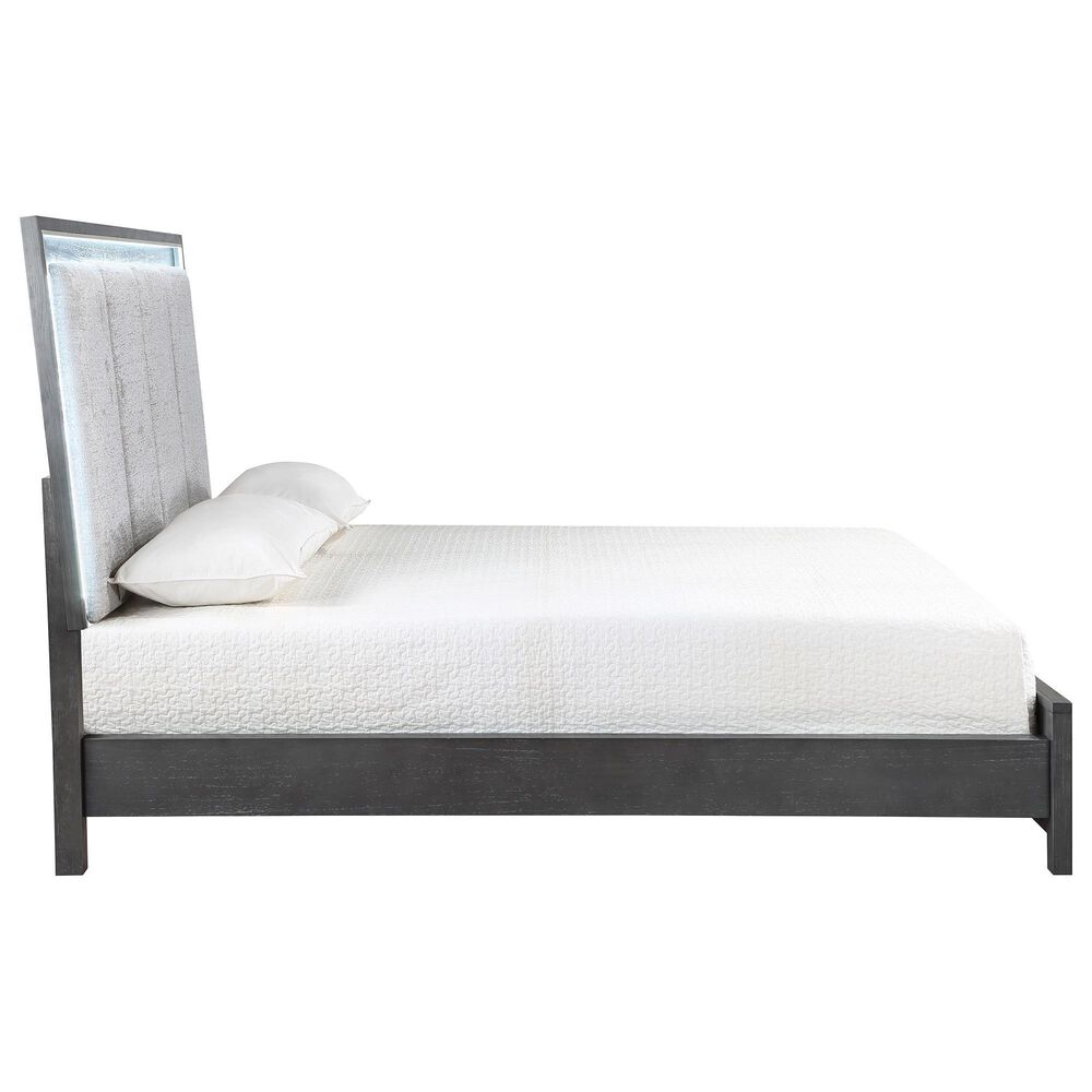 New Heritage Design Odessa 4-Piece Queen Bedroom Set in Charcoal and Silver, , large