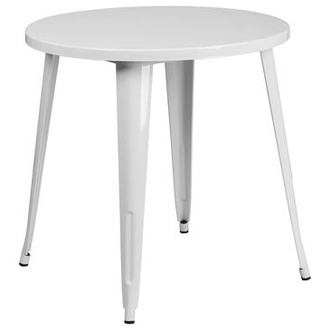 Flash Furniture 30" Round Table in White, , large