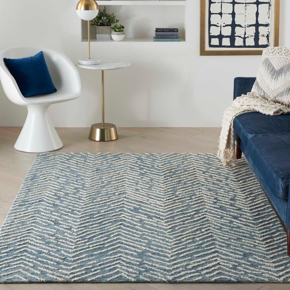 Nourison Colorado 3&#39;9&quot; x 5&#39;9&quot; Indigo and Ivory Area Rug, , large