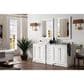 James Martin Vanities De Soto 72" Double Bathroom Vanity in Bright White with 3 cm Arctic Fall Solid Surface Top and Rectangular Sinks, , large
