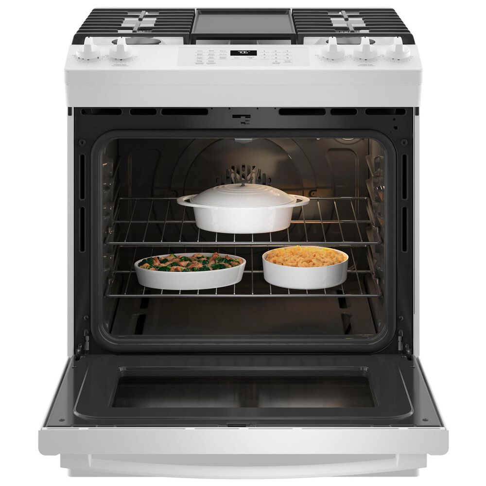 GE Appliances 30" SlideIn Front Control Convection Gas Range with No
