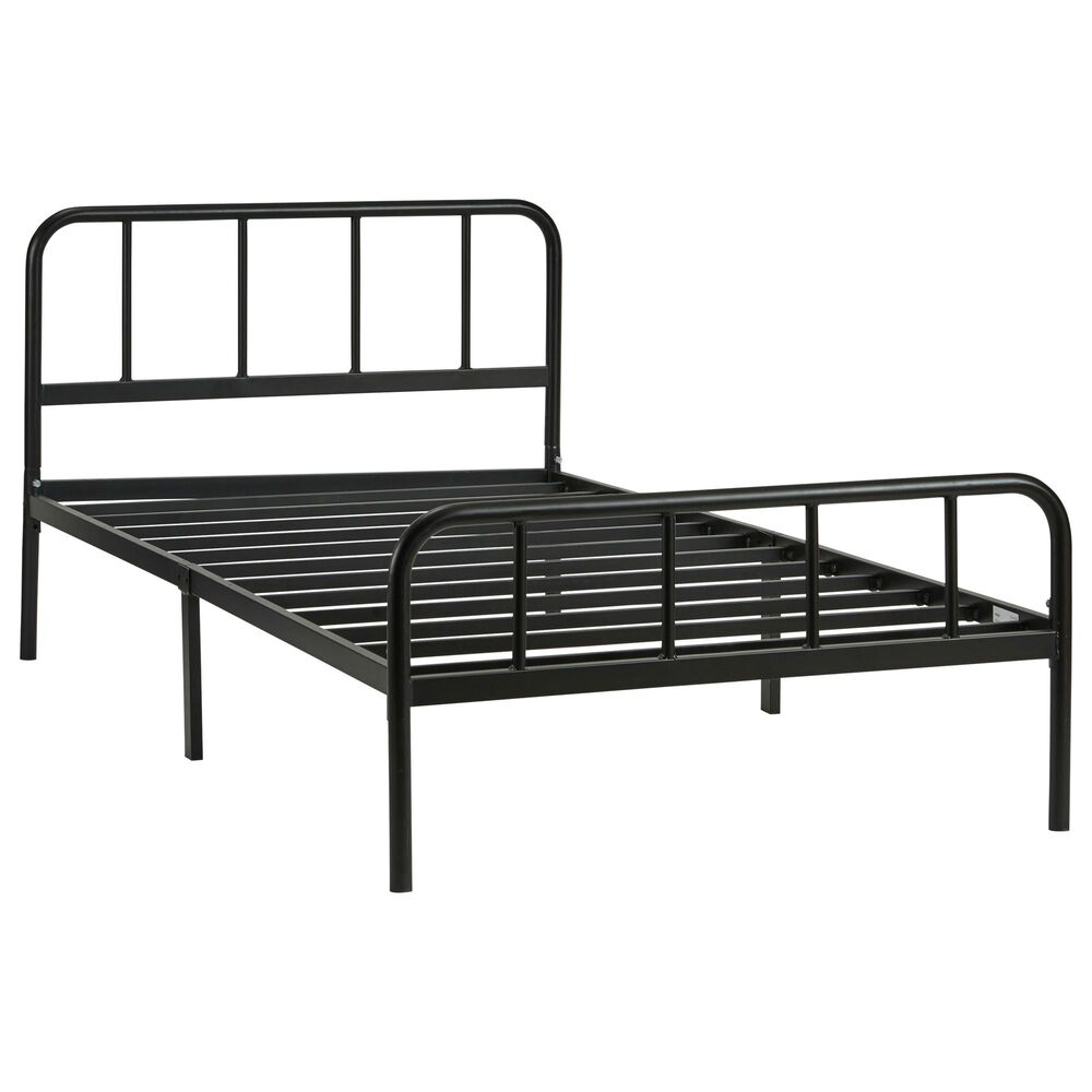 Signature Design by Ashley Trentlore Twin Platform Bed in Black, , large