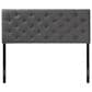 Baxton Studio Viviana Full Upholstered Headboard in Grey, , large