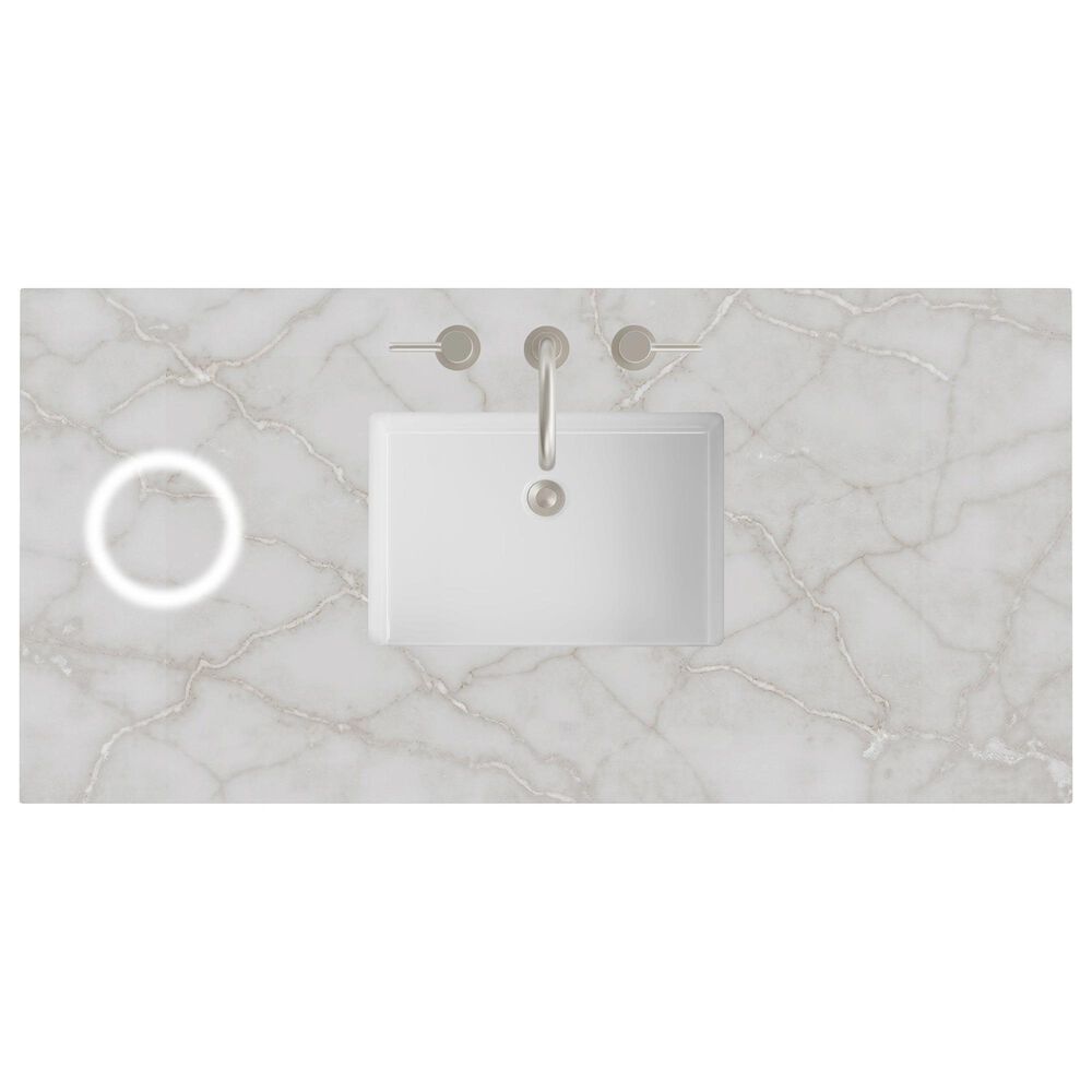 James Martin Vanities Breckenridge 48" Single Bathroom Vanity in Serenity Blue with 3 cm Eternal Jasmine Pearl Silestone Top, Rectangular Sink and FreePower Wireless Charger, , large