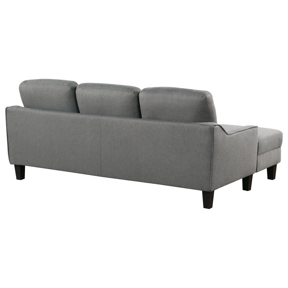 OSP Home Lester 1-Piece Stationary Sleeper Sofa Chaise in Grey, , large