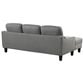 OSP Home Lester 1-Piece Stationary Sleeper Sofa Chaise in Grey, , large