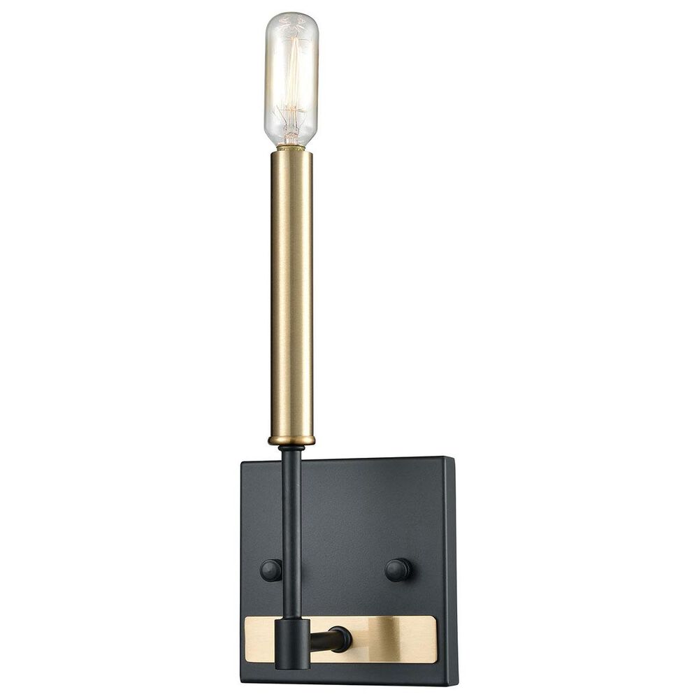 Stein World Livingston 1 Vanity Matte Black/Satin Brass, , large