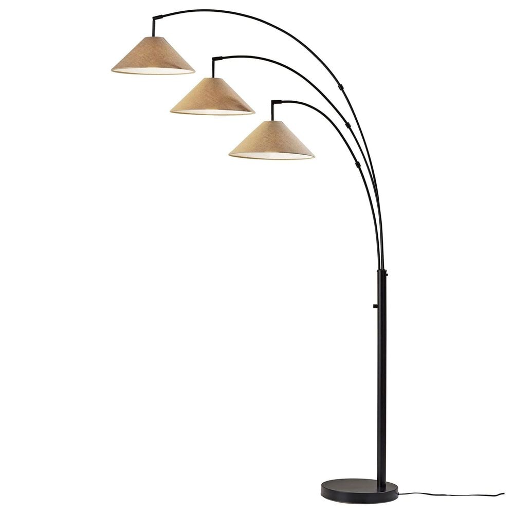 Adesso Braxton 3-Arm Arc Lamp in Dark Bronze, , large