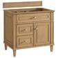 James Martin Vanities Lorelai 36" Single Vanity in Light Natural Oak with 3 CM Parisien Bleu Quartz Top, , large