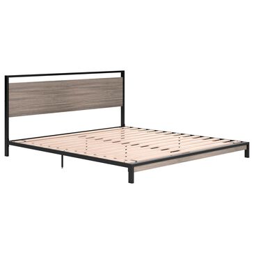 Signature Design by Ashley Dontally King Platform Bed in Gray and Black, , large