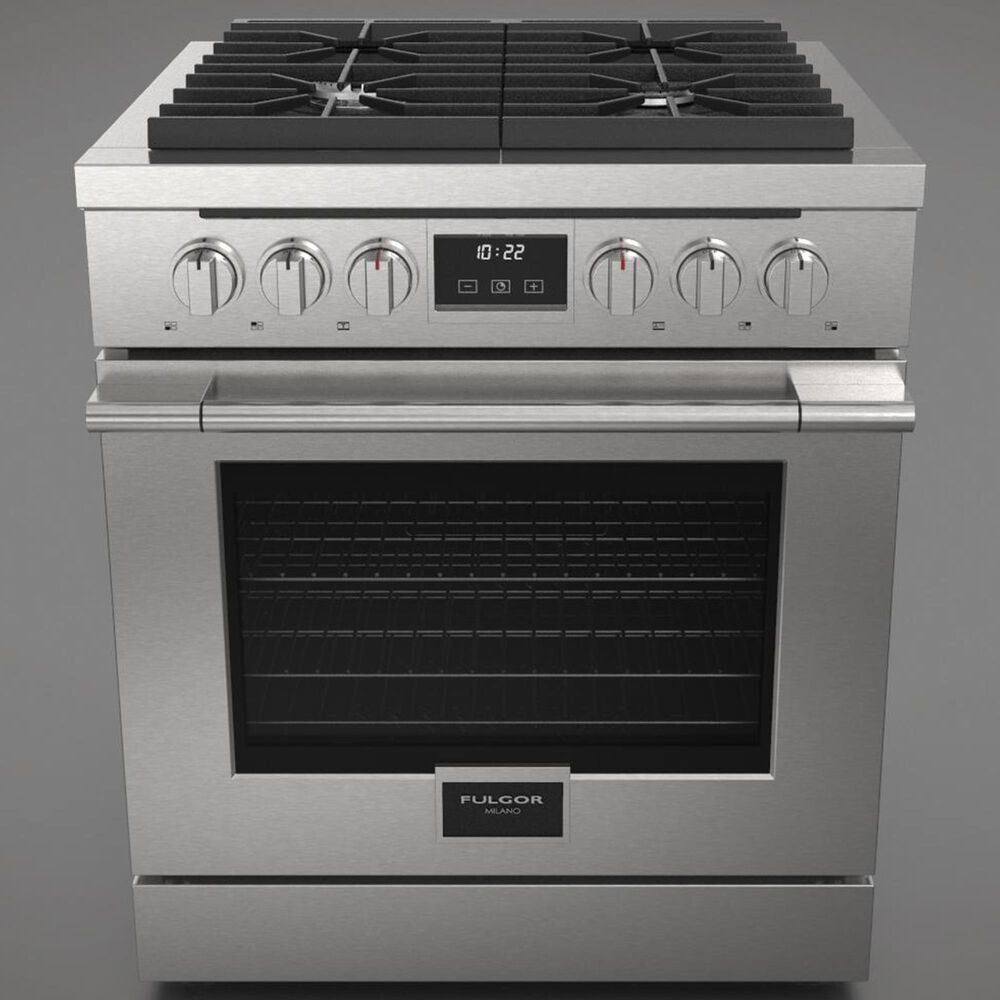 Fulgor Milano Accento 4.4 Cu. Ft. 30&quot; Professional All Gas Range in Stainless Steel, , large