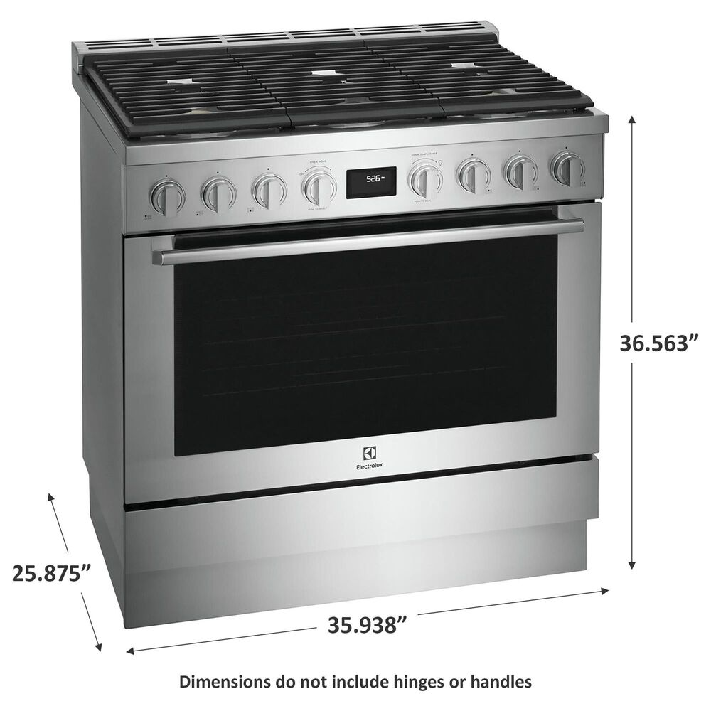 Electrolux 36&quot; Dual-Fuel Freestanding Range with True Convection in Stainless Steel, , large