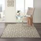 Nourison Aloha Damask 3"6" x 5"6" Natural Indoor/Outdoor Area Rug, , large