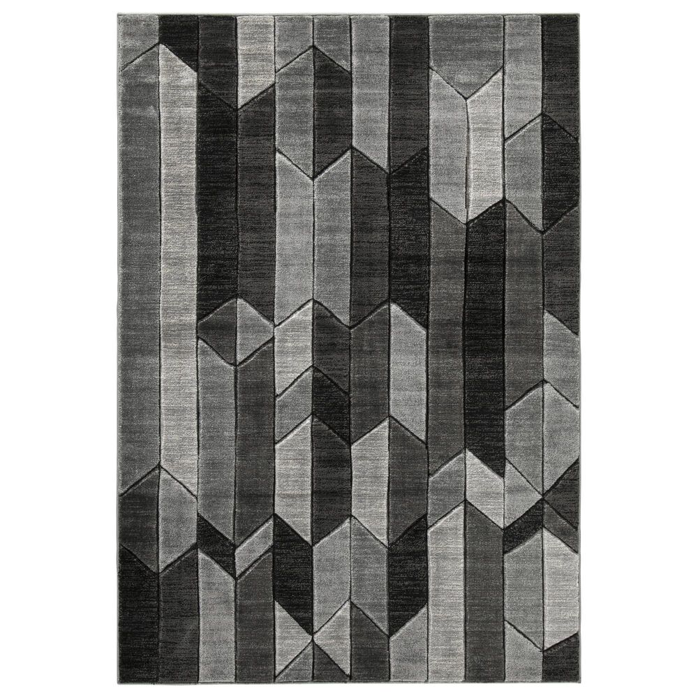 Ashley Chayse 5" x 7" Black and Gray Area Rug, , large