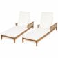 Hearth and Haven Outdoor Chaise Lounge in Beige (Set of 2), , large