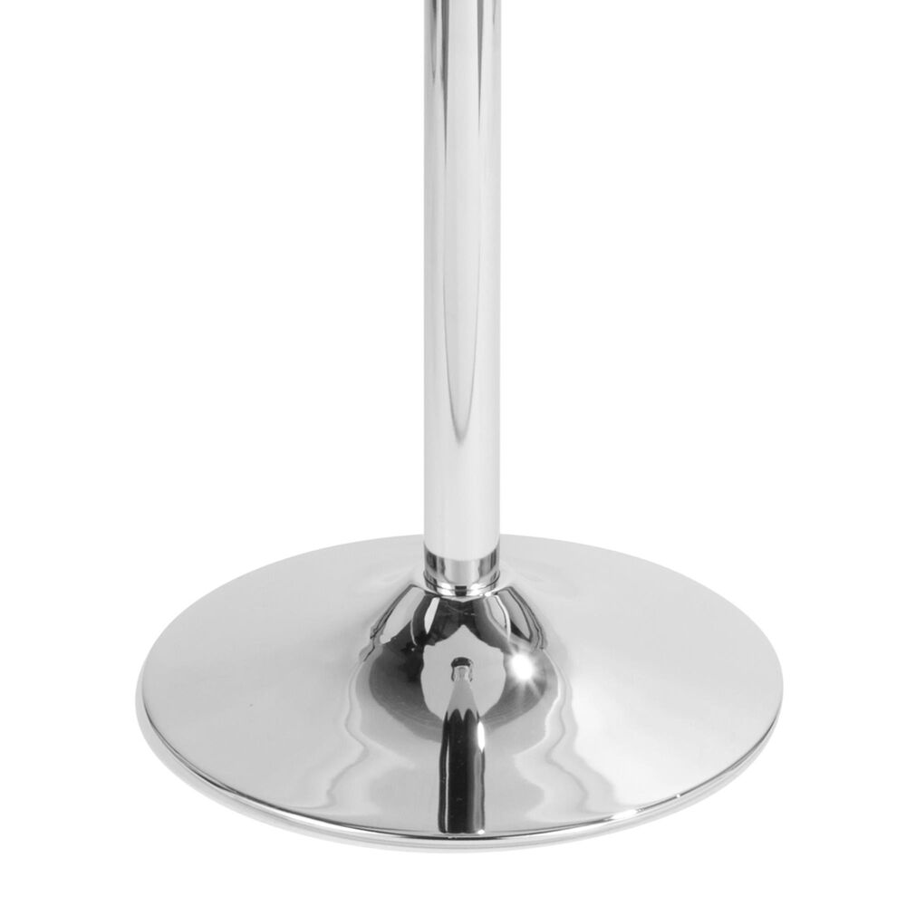 Lumisource 41&quot; Adjustable Bar Table in Silver and Chrome, , large