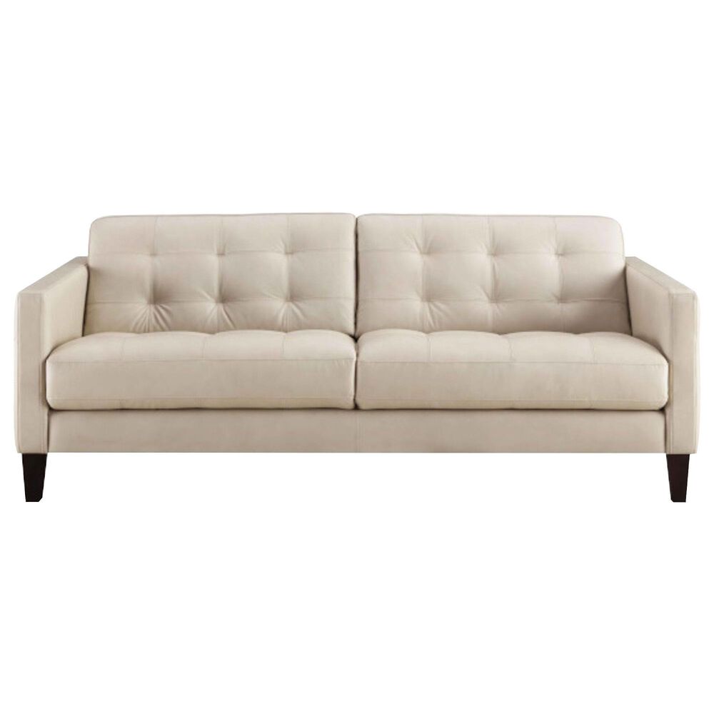 Chateau d'Ax Stationary Leather Sofa and Chair Set in White, , large